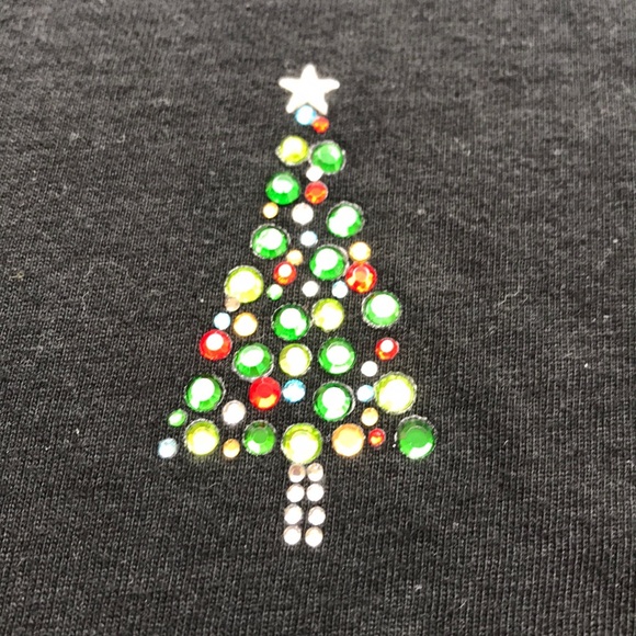 Black Christmas Tree Short Sleeve Top - Picture 3 of 3